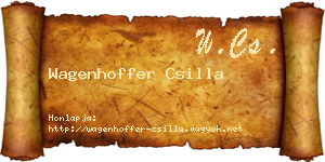 Wagenhoffer Csilla névjegykártya