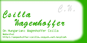 csilla wagenhoffer business card